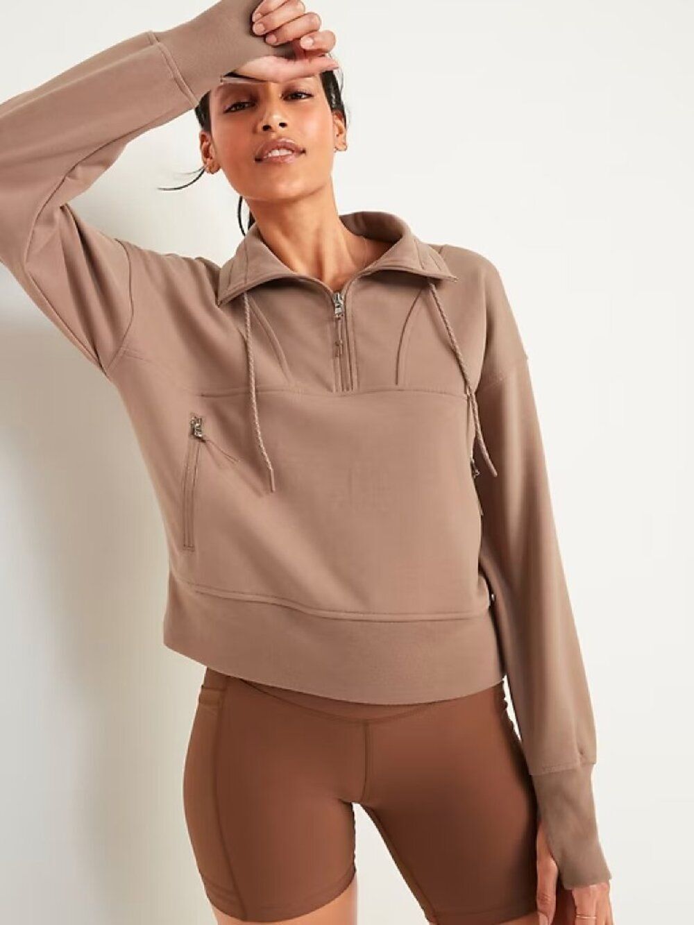 Old Navy Dynamic Fleece Half-Zip Sweatshirt Rare Earth Large NWT